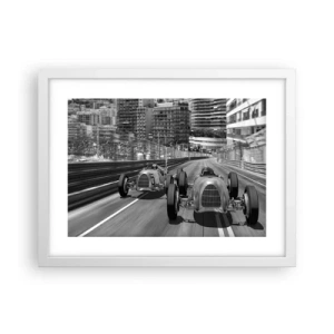 Affisch i vit ram - För länge sedan i Monte Carlo - 40x30 cm