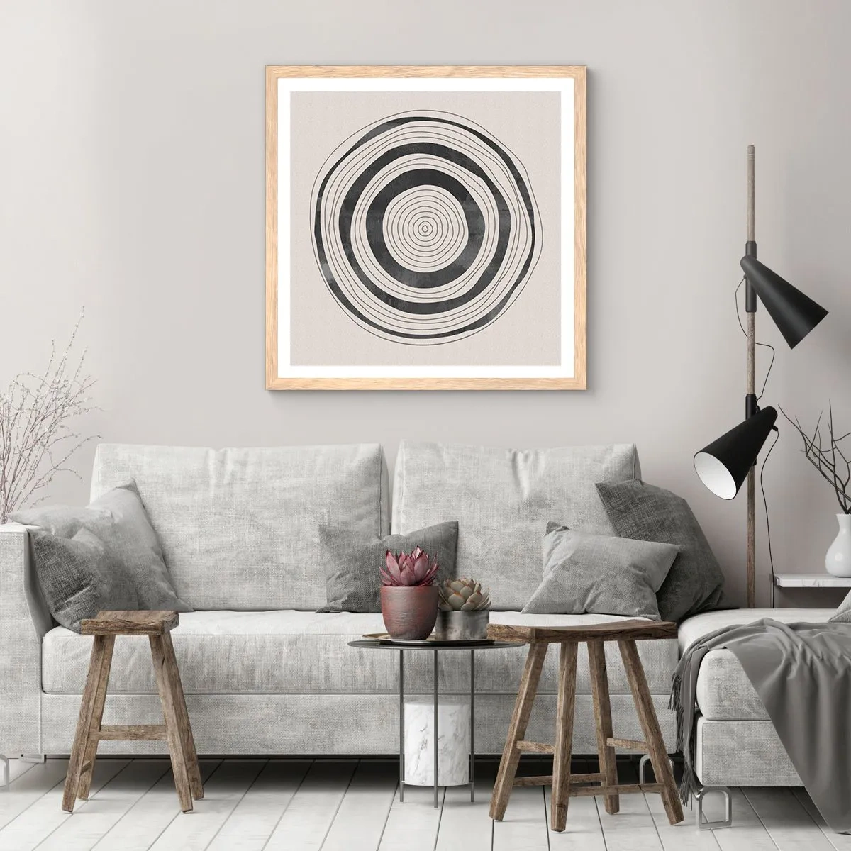 Affisch i ram av ljusek - De viktiga sakerna däremellan - 60x60 cm