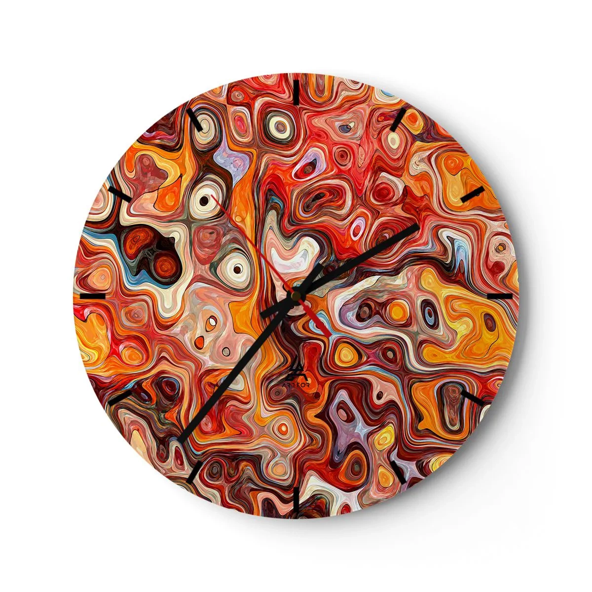 Väggklocka - Klocka på glas - Om nötterna löstes upp i honung - 40x40 cm