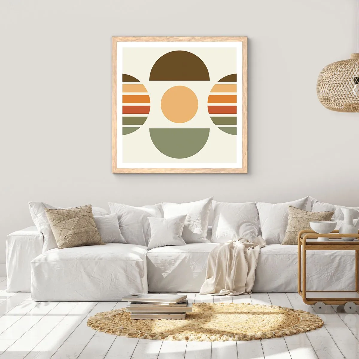 Affisch i ram av ljusek - I jordens färger - 50x50 cm
