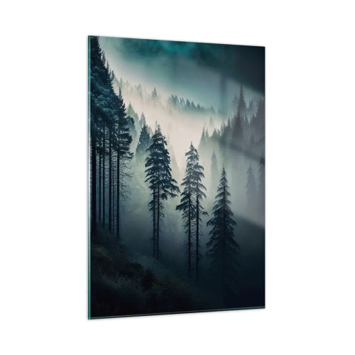 Glastavla - Bild på glas - Morgon i fjällen - 50x70 cm