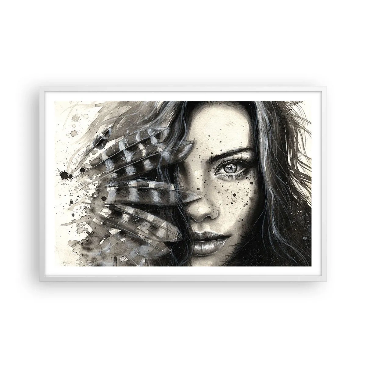 Affisch i vit ram - Vild skönhet - 91x61 cm