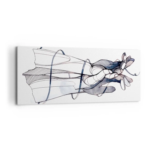 Canvastavla - Bild på duk - Smekningens studie - 100x40 cm