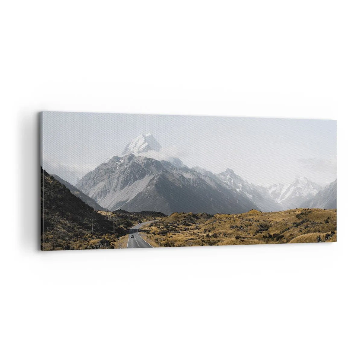 Canvastavla - Bild på duk - Väg till fjällens hjärta - 100x40 cm