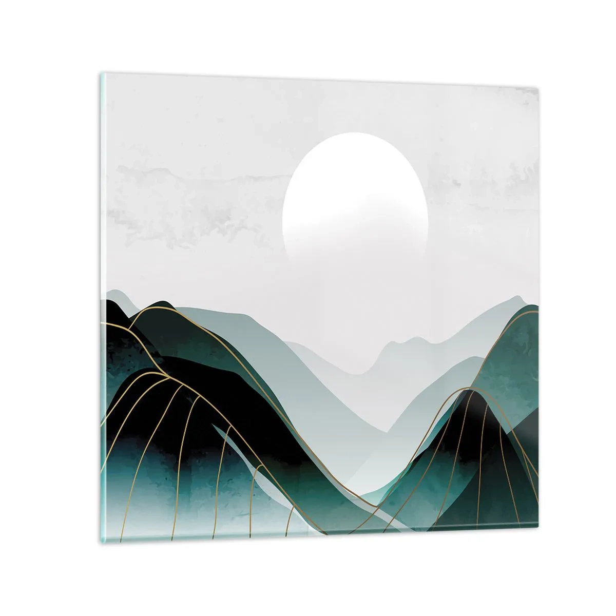 Glastavla - Bild på glas - I fullt majestät - 40x40 cm