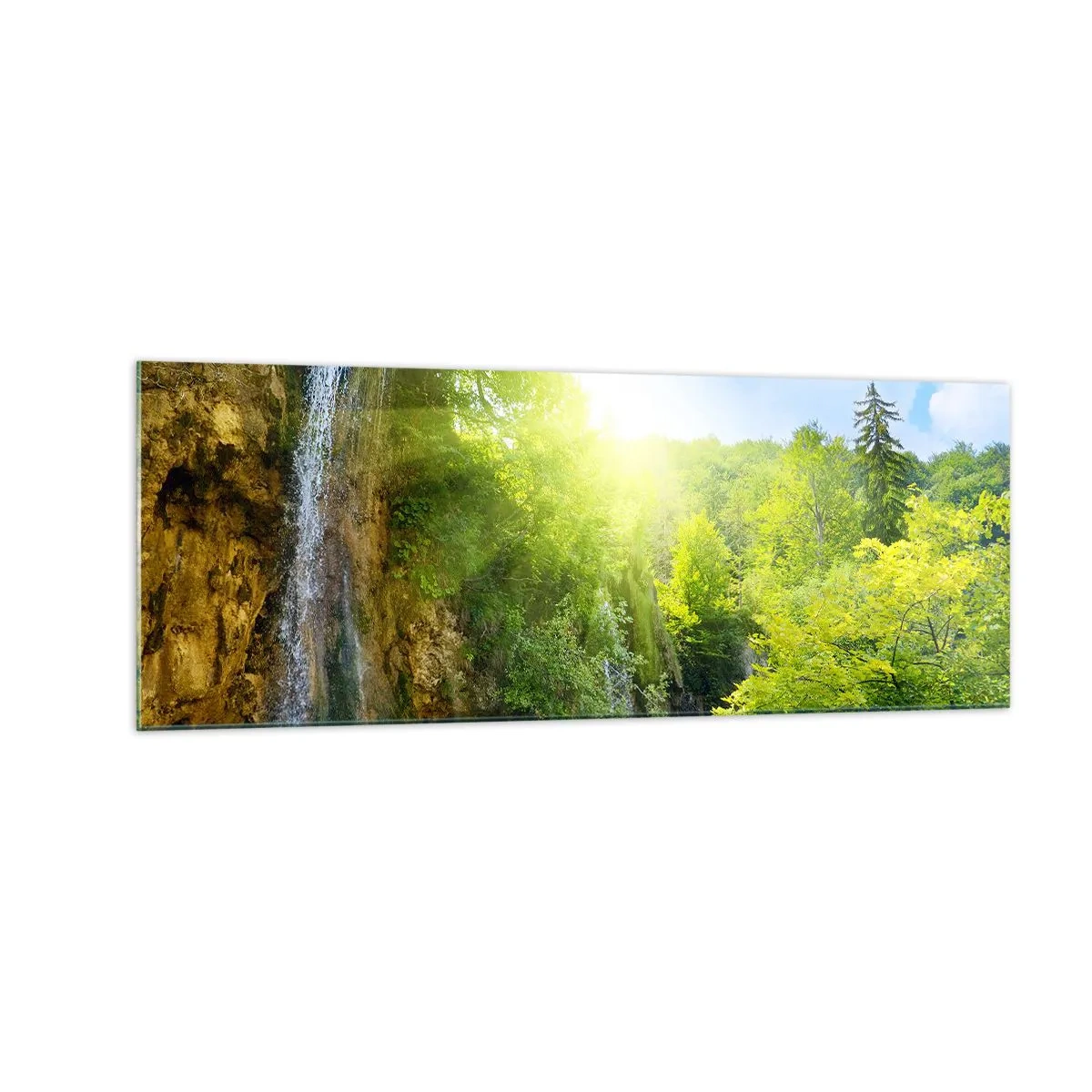 Glastavla - Bild på glas - Det måste vara Eden - 140x50 cm
