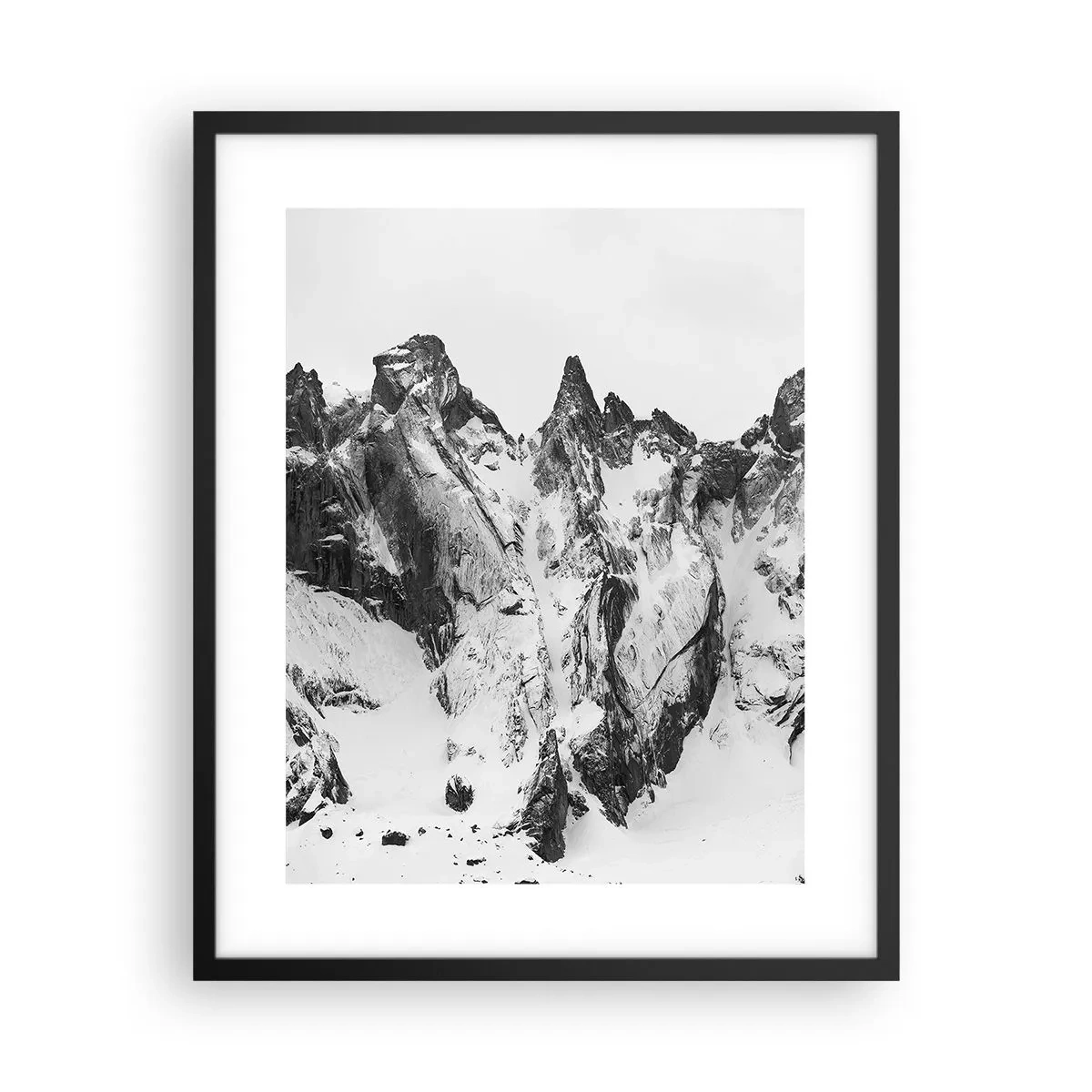 Affisch i svart ram - Granitfarlig bergsrygg - 40x50 cm