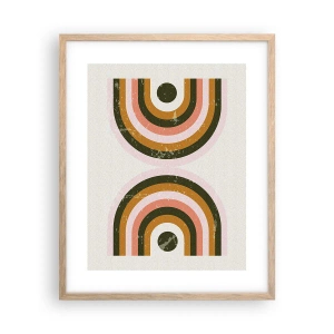 Affisch i ram av ljusek - Tvillingabstraktion - 40x50 cm