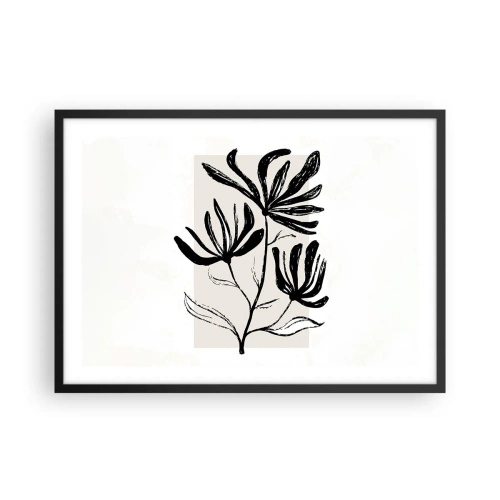 Affisch i svart ram - Skiss för ett herbarium - 70x50 cm