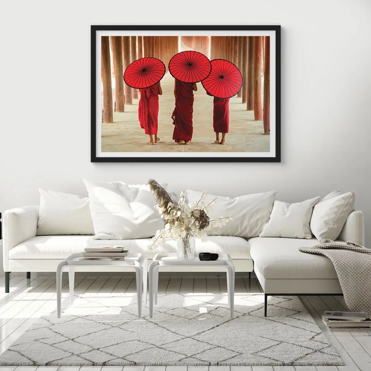 Affisch i svart ram - På väg mot Rena landet - 100x70 cm