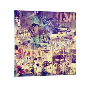 Glastavla - Bild på glas - Och så mycket blir det klar - 60x60 cm