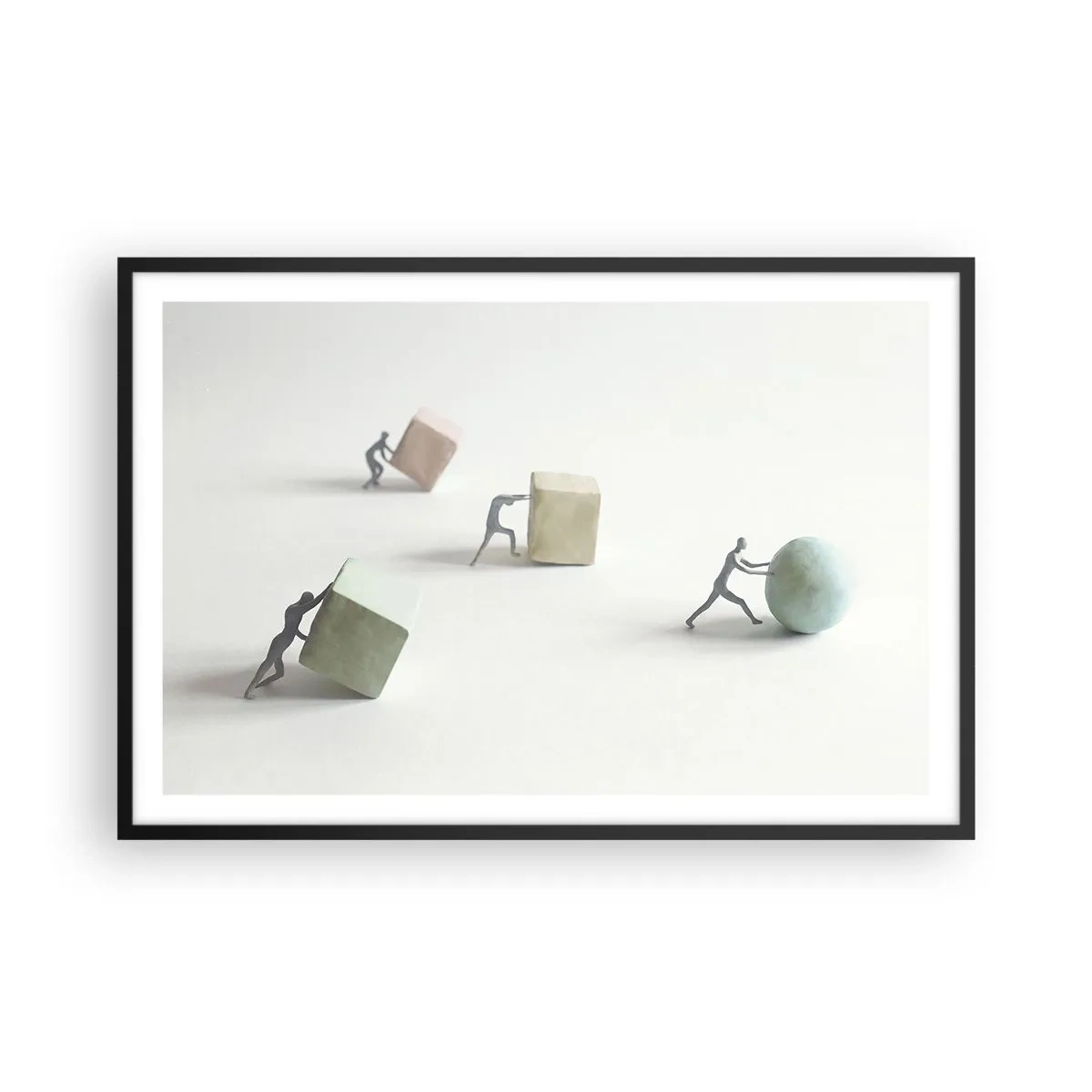 Affisch i svart ram - Livet leker - 91x61 cm