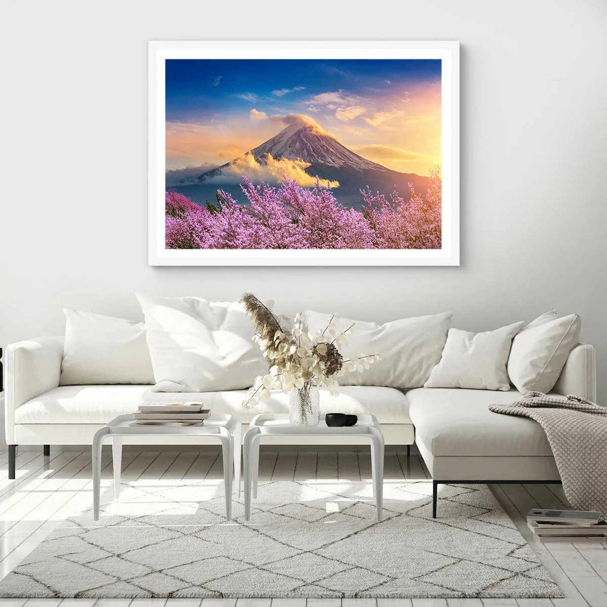 Affisch i vit ram - Japansk helgedom - 50x40 cm