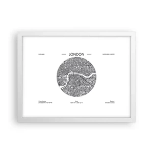 Affisch i vit ram - Londons anatomi - 40x30 cm