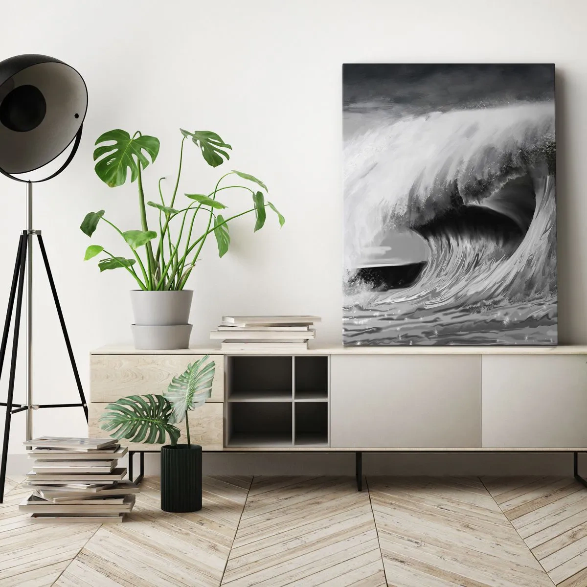 Canvastavla - Bild på duk - Havets ilska - 50x70 cm