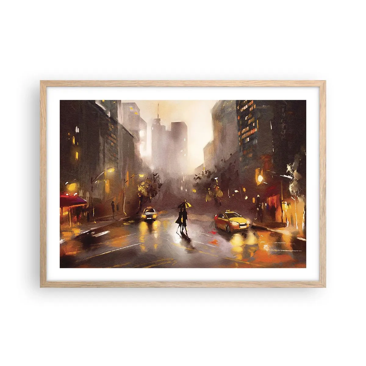 Affisch i ram av ljusek - I New Yorks ljus - 70x50 cm
