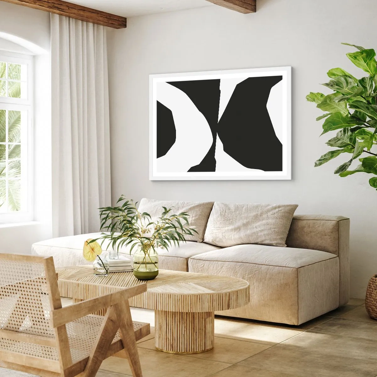 Affisch i vit ram - Positiv-negativ - 91x61 cm