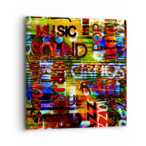 Canvastavla - Bild på duk - Ljudets alla färger - 40x40 cm
