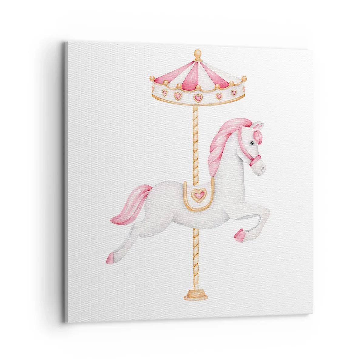 Canvastavla - Bild på duk - Han gav sig iväg med en hov - 60x60 cm