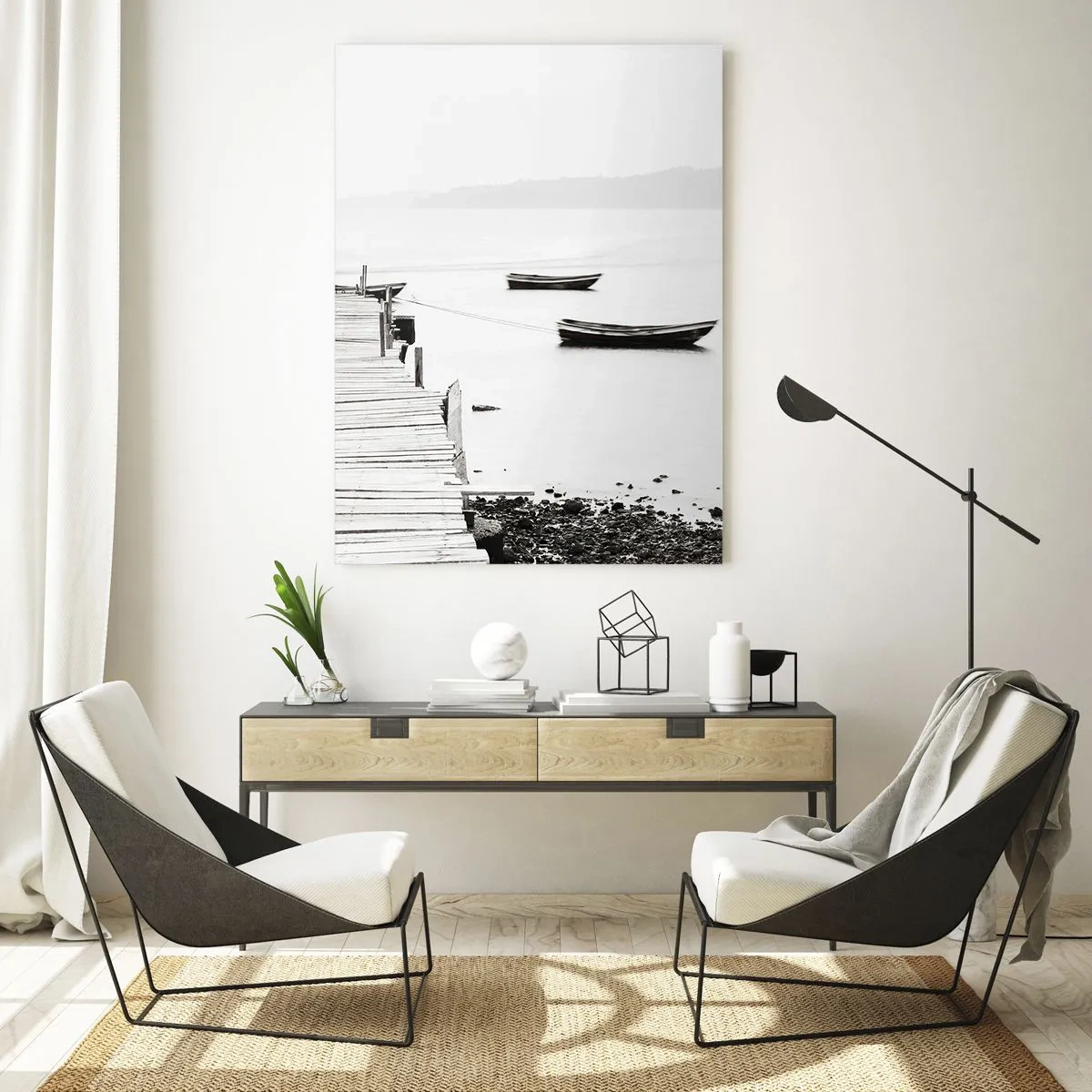 Glastavla - Bild på glas - Vid tyst och rent vatten - 50x70 cm