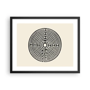 Affisch i svart ram - Mystisk ordning - 50x40 cm