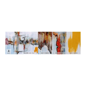 Provbit av fototapet Premium Canvas - Med pinne på vatten - Abstraktion, Bit, Modernt mönster - 100x30 cm