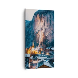 Canvastavla - Bild på duk - Vinterns ljusa ande - 65x120 cm