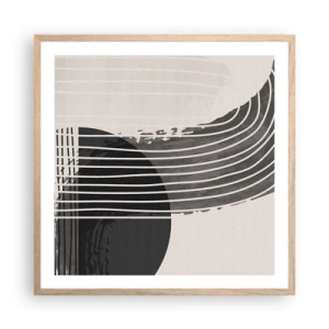 Affisch i ram av ljusek - Dit och tillbaka - 60x60 cm