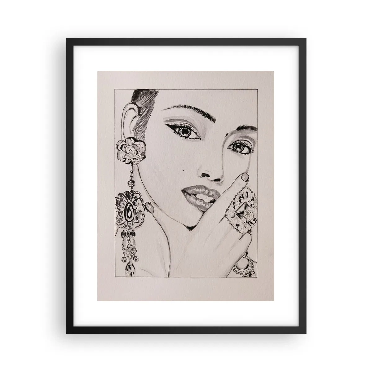 Affisch i svart ram - Den vackraste juvelen - 40x50 cm