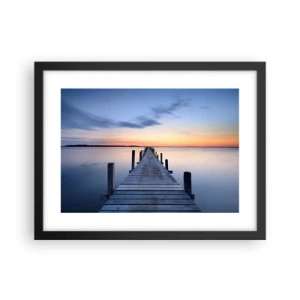 Affisch i svart ram - Klara solnedgångens ro - 40x30 cm