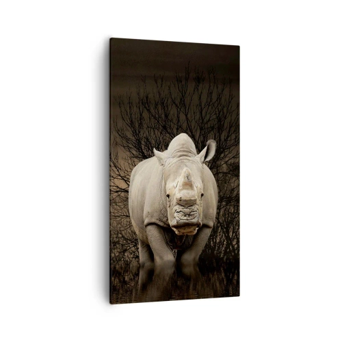 Canvastavla - Bild på duk - Vit mot naturen - 55x100 cm