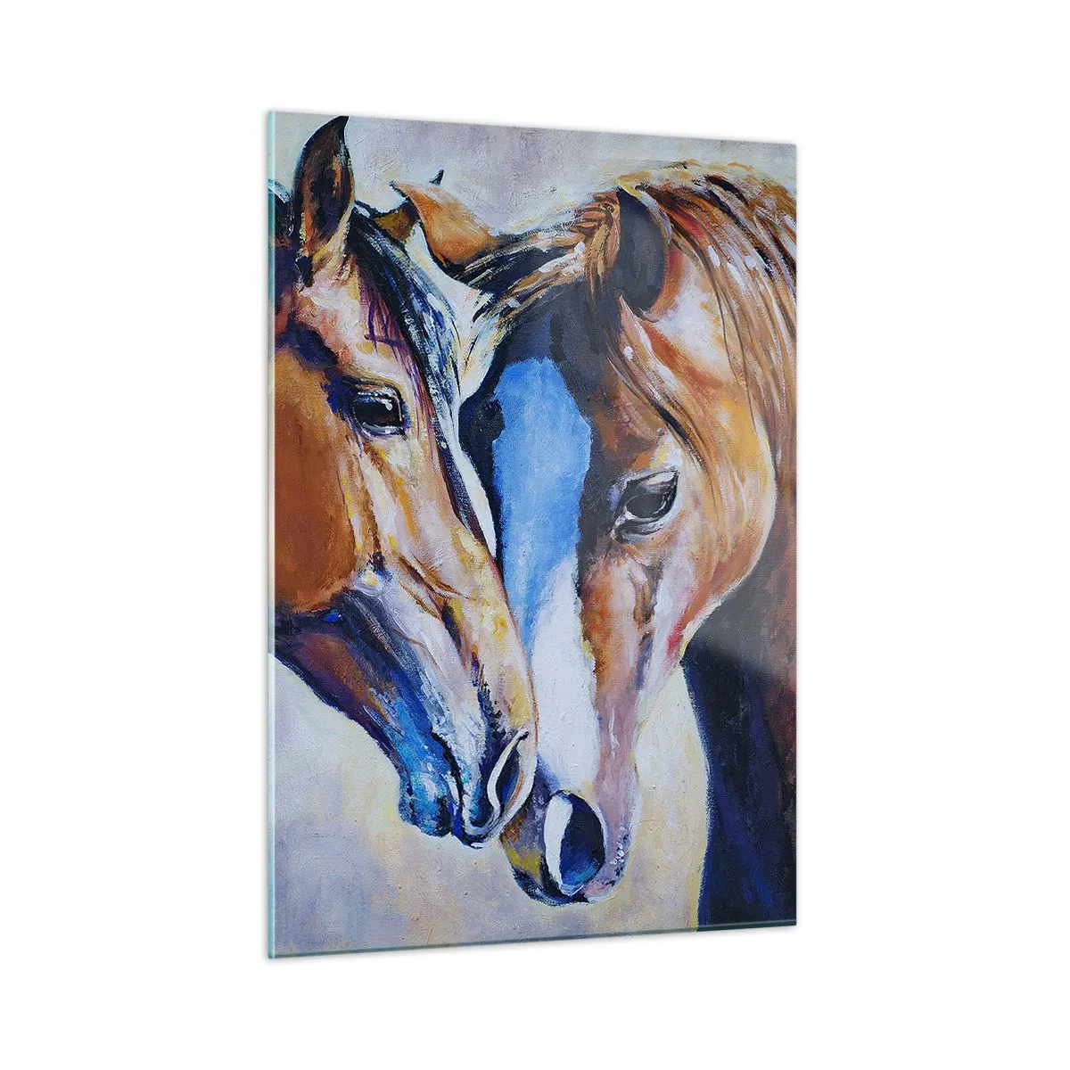 Glastavla - Bild på glas - Är det vänskap? eller är det kärlek? - 50x70 cm