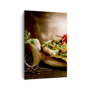 Canvastavla - Bild på duk - Direkt från ugnen och trädgården - 70x100 cm