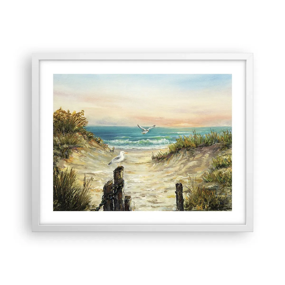 Affisch i vit ram - Vindstilla - 50x40 cm