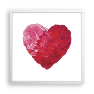 Affisch i vit ram - All you need is love - 50x50 cm