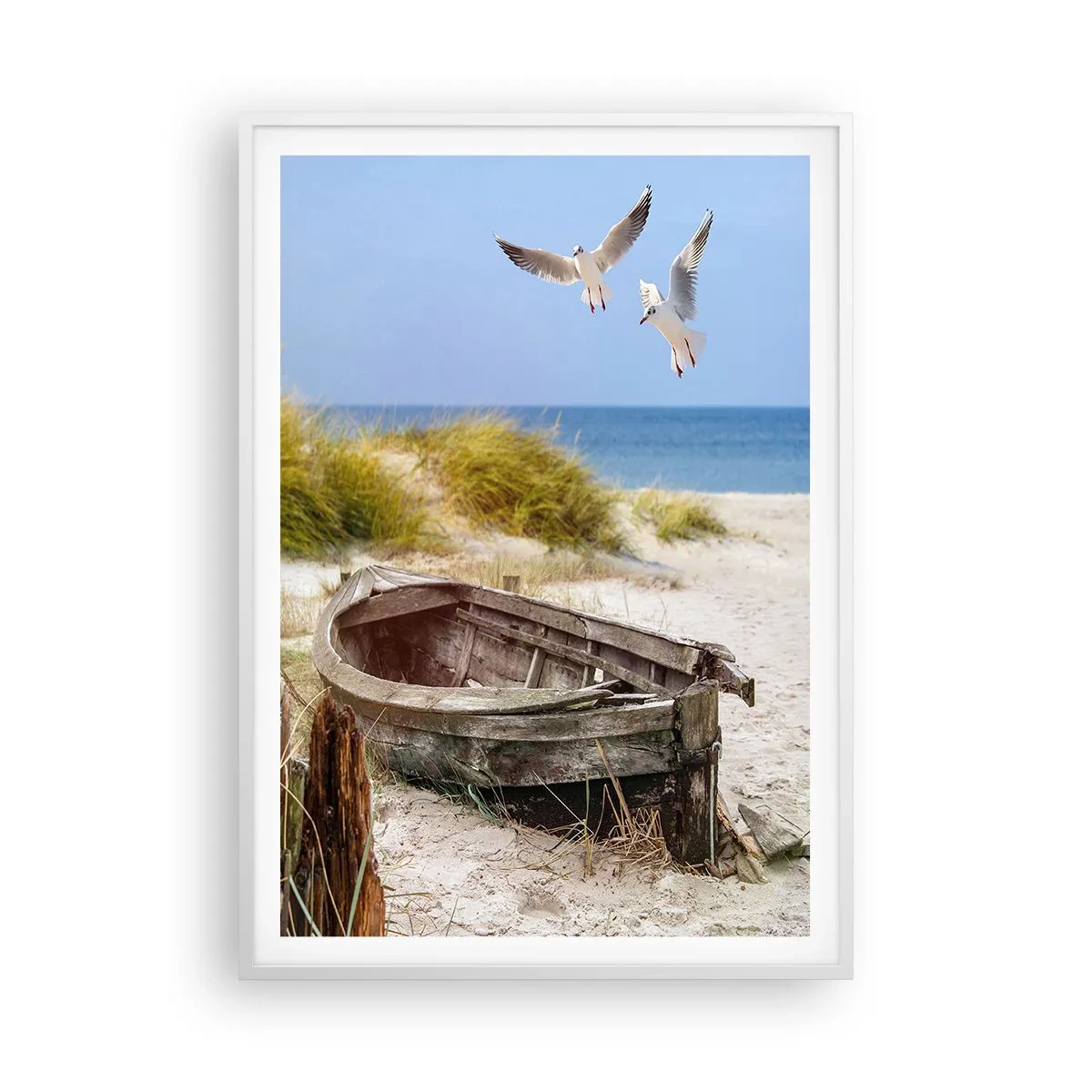 Affisch i vit ram - Doppade i vinden - 70x100 cm