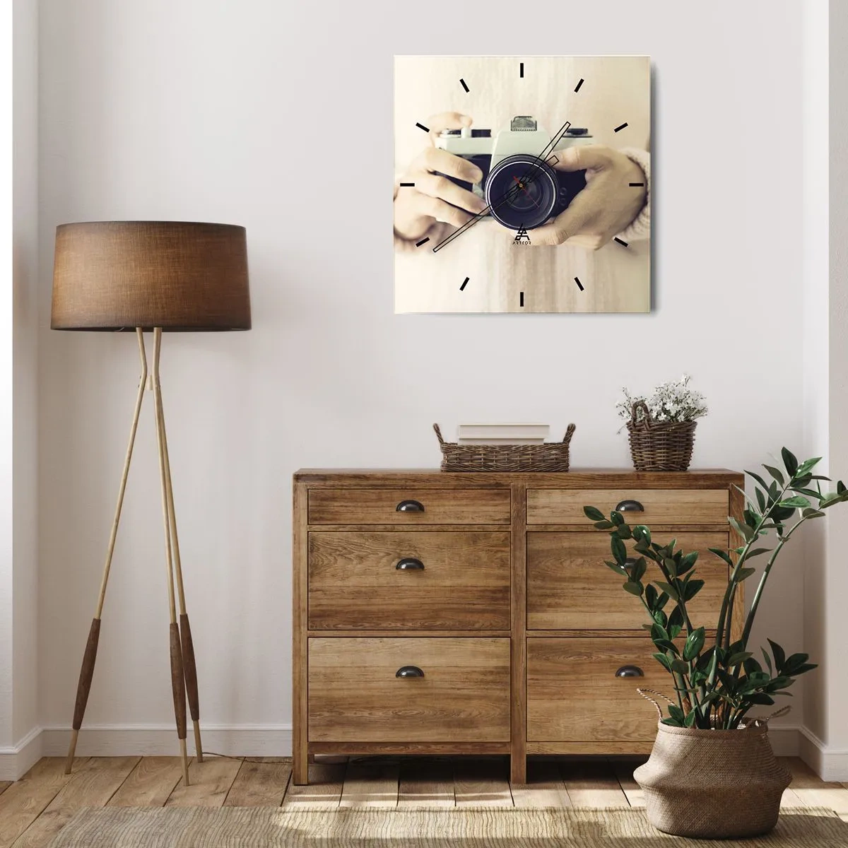 Väggklocka - Klocka på glas - För att veta mer... - 30x30 cm