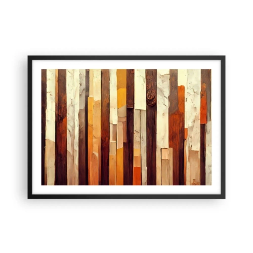 Affisch i svart ram - Hymn av skogens träd - 70x50 cm