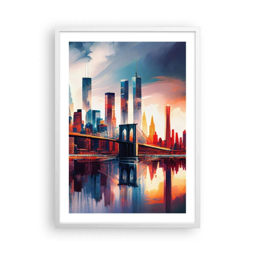 Affisch i vit ram - Fenomenala New York - 50x70 cm