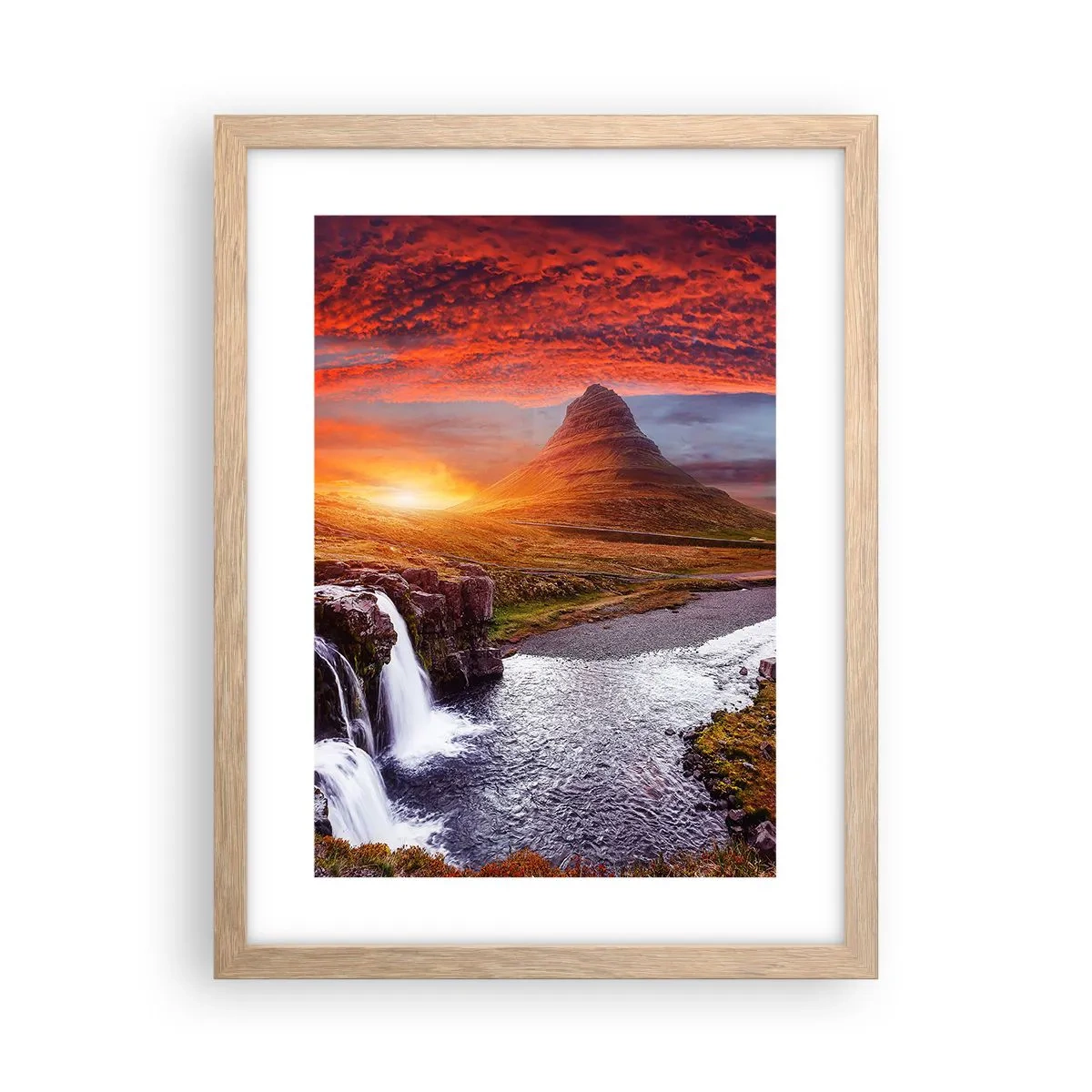 Affisch i ram av ljusek - Utsikt över Midgård - 30x40 cm