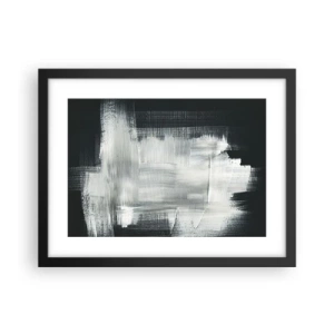 Affisch i svart ram - Vävd av det vertikala och horisontella - 40x30 cm