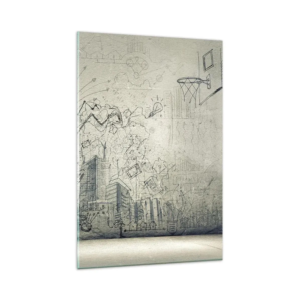 Glastavla - Bild på glas - Mitt underbara stadsliv - 80x120 cm