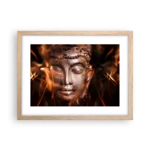 Affisch i ram av ljusek - Det finns bara här och nu - 40x30 cm