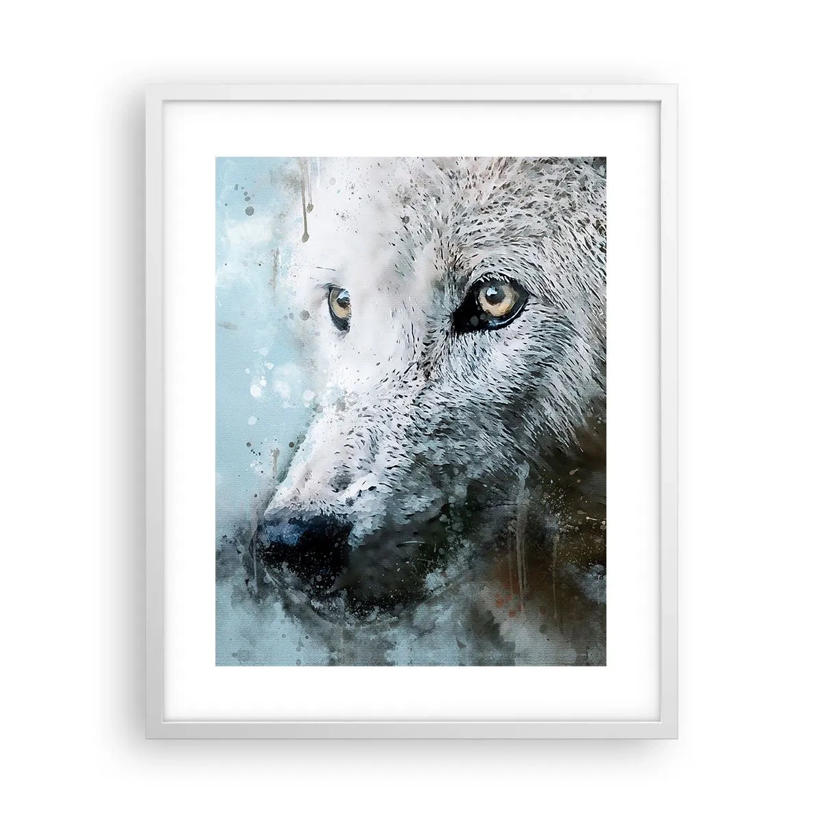 Affisch i vit ram - Lär känna vargsjälen - 40x50 cm