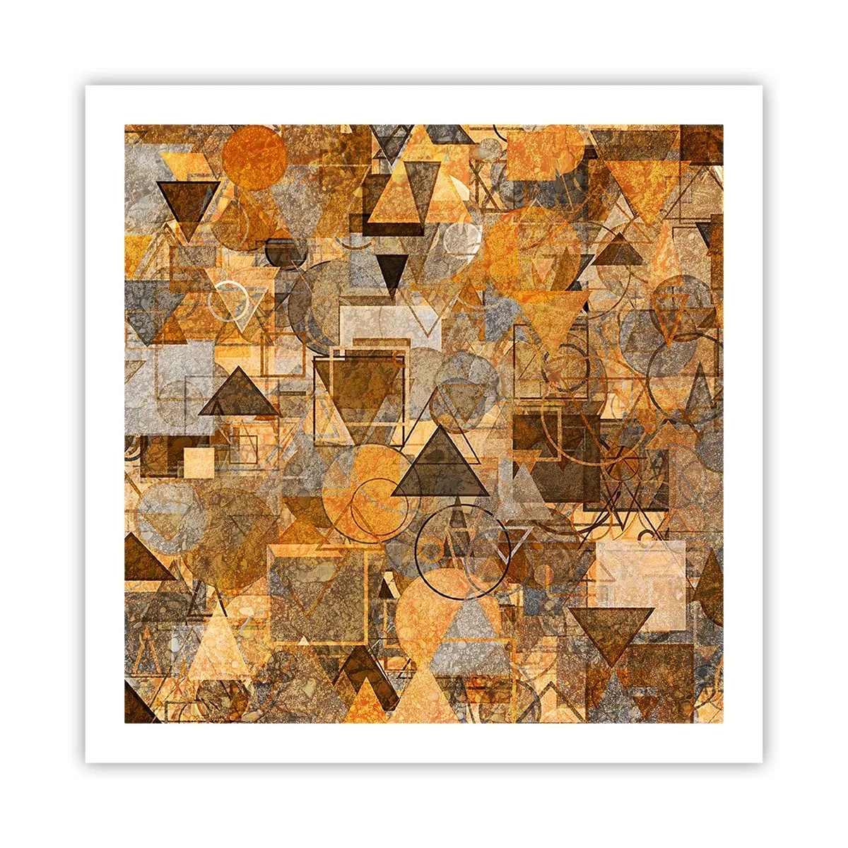 Affisch - Värld infattad i form - 60x60 cm
