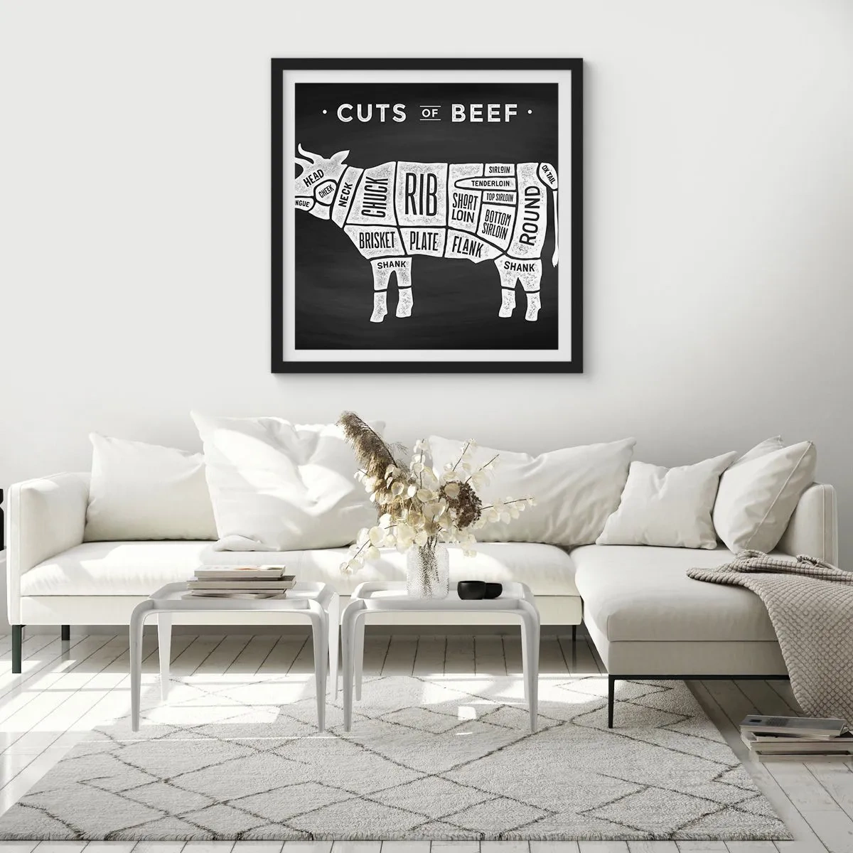 Affisch i svart ram - Styckarens ABC - 50x50 cm