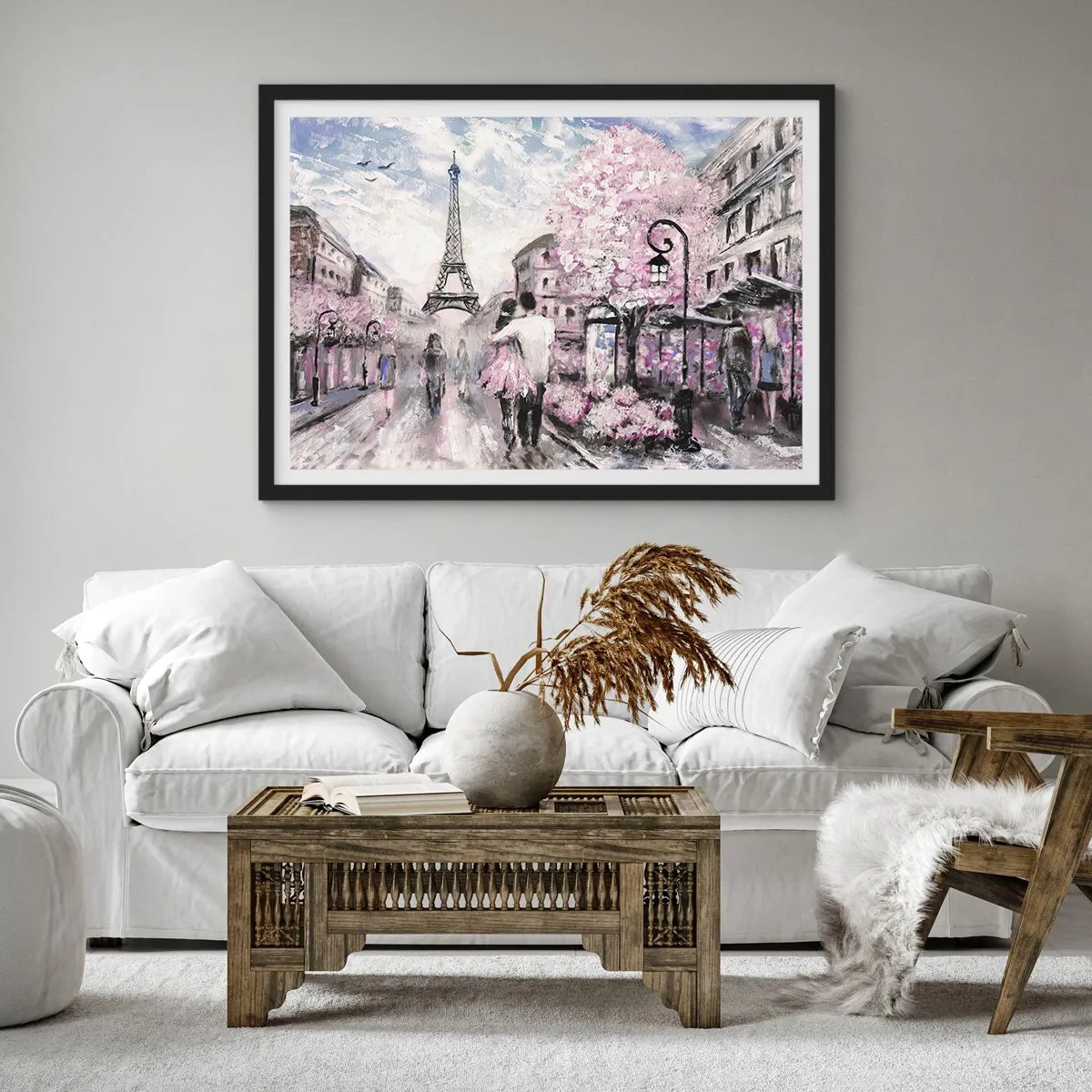 Affisch i svart ram - Bli kär bara i... - 100x70 cm