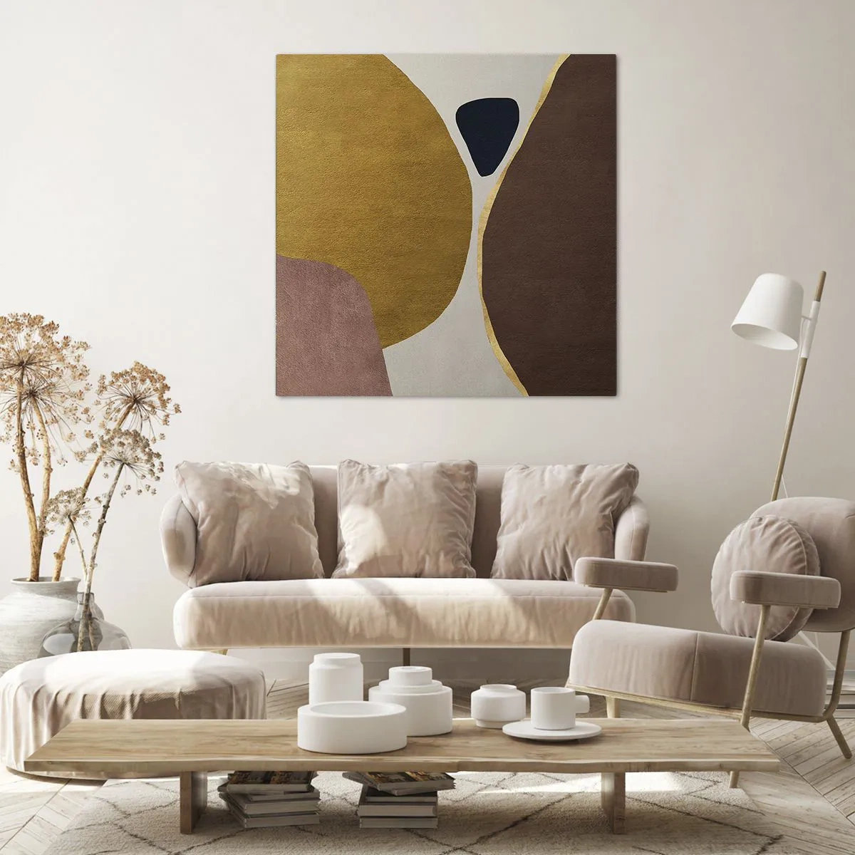 Canvastavla - Bild på duk - Abstraktion - en plats i rymden - 40x40 cm