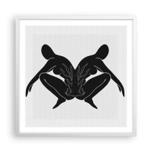 Affisch i vit ram - En delad själ - 60x60 cm