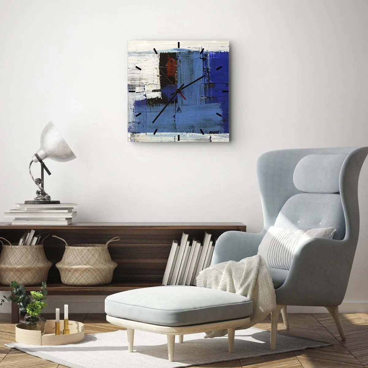 Väggklocka - Klocka på glas - Det blåas hemlighet - 40x40 cm